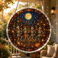 Halloween Acrylic Jigsaw Puzzle Suncatcher - Dancing Skeletons
