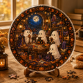 Halloween Acrylic Jigsaw Puzzle Suncatcher - Ghost Craft Workshop