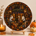 Halloween Acrylic Jigsaw Puzzle Suncatcher - Enchanted Pumpkin Florist
