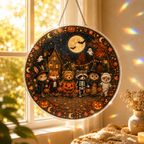 Halloween Acrylic Jigsaw Puzzle Suncatcher - Trick or Treat Animals