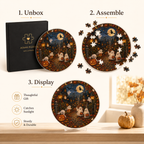 Halloween Acrylic Jigsaw Puzzle Suncatcher - Spooky Street Ghosts