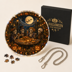 Halloween Acrylic Jigsaw Puzzle Suncatcher - Skeleton Feast