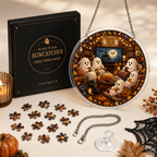 Halloween Acrylic Jigsaw Puzzle Suncatcher - Ghosts Movie Night