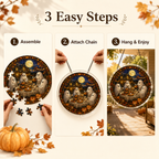 Halloween Acrylic Jigsaw Puzzle Suncatcher - Ghost Dinner Party