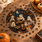 Halloween Acrylic Jigsaw Puzzle Suncatcher - Ghost Bakery Classc