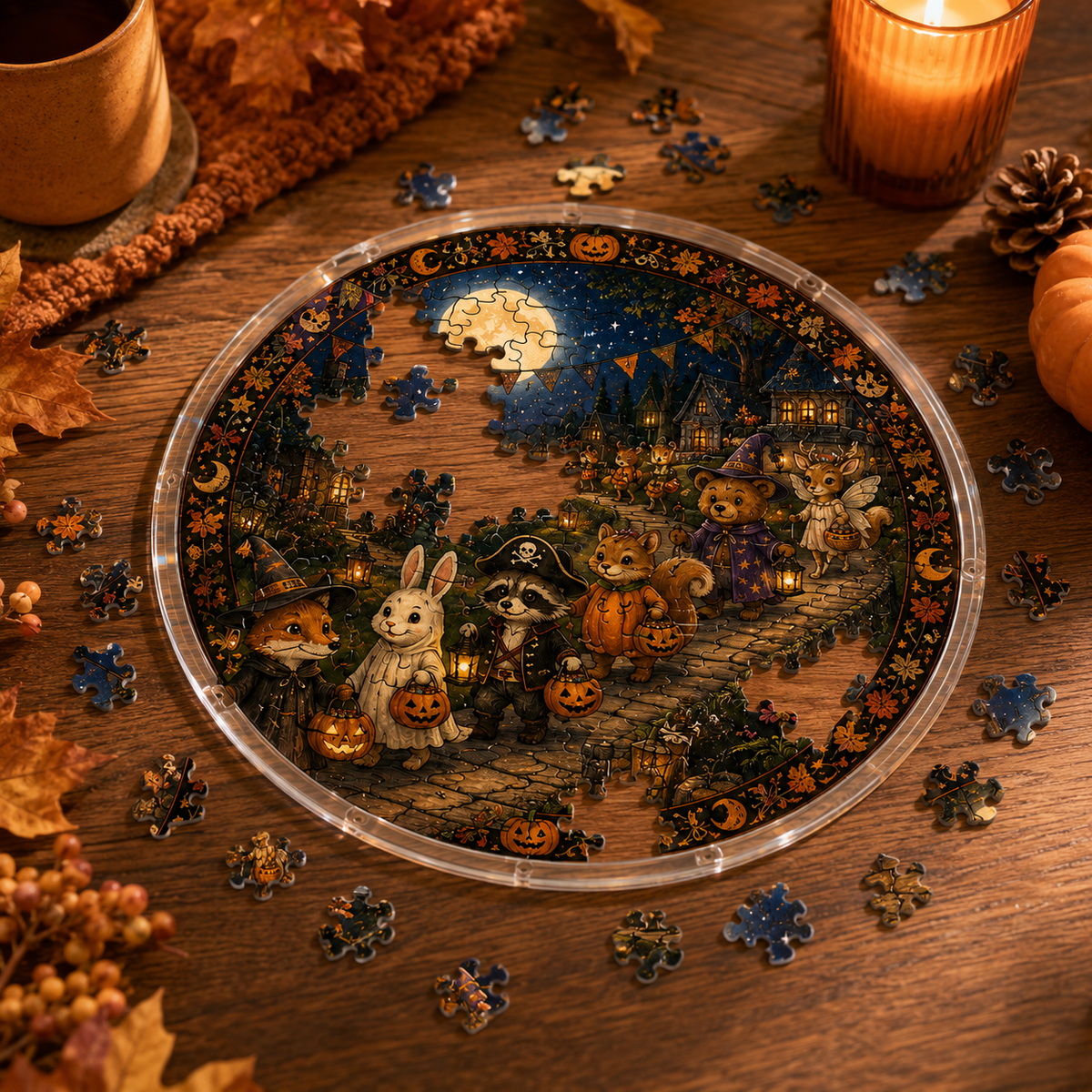 Halloween Acrylic Jigsaw Puzzle Suncatcher - Trick or Treat
