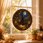 Halloween Acrylic Jigsaw Puzzle Suncatcher - Wizard Observatory