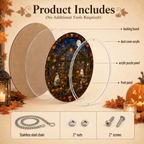 Halloween Acrylic Jigsaw Puzzle Suncatcher - Ghost Greenhouse