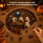 Halloween Acrylic Jigsaw Puzzle Suncatcher - Ghost Craft Workshop