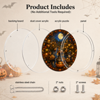 Halloween Acrylic Jigsaw Puzzle Suncatcher - Pumpkin River Cruise
