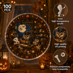 Halloween Acrylic Jigsaw Puzzle Suncatcher - Owl Alchemy Lab