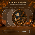 Halloween Acrylic Jigsaw Puzzle Suncatcher - Owl Alchemy Lab