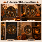 Halloween Acrylic Jigsaw Puzzle Suncatcher - Enchanted Pumpkin Florist