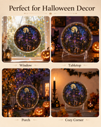Halloween Acrylic Jigsaw Puzzle Suncatcher - Haunted Castle Gate