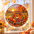 Tanksgiving Acrylic Jigsaw Puzzle Suncatcher - Harvest Truck