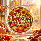 Tanksgiving Acrylic Jigsaw Puzzle Suncatcher - Thanksgiving Vibes