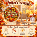 Tanksgiving Acrylic Jigsaw Puzzle Suncatcher - Thanksgiving Vibes