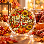 Tanksgiving Acrylic Jigsaw Puzzle Suncatcher - Thanksgiving Vibes