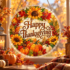 Tanksgiving Acrylic Jigsaw Puzzle Suncatcher - Happy Thanksgiving