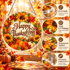 Tanksgiving Acrylic Jigsaw Puzzle Suncatcher - Happy Thanksgiving