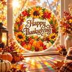 Tanksgiving Acrylic Jigsaw Puzzle Suncatcher - Happy Thanksgiving