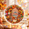 Tanksgiving Acrylic Jigsaw Puzzle Suncatcher - Hello Pumpkin