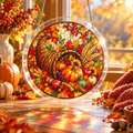 Tanksgiving Acrylic Jigsaw Puzzle Suncatcher - Cornucopia Harvest