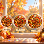 Tanksgiving Acrylic Jigsaw Puzzle Suncatcher - Turkey Feast