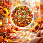 Tanksgiving Acrylic Jigsaw Puzzle Suncatcher - Cozy Season