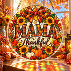Tanksgiving Acrylic Jigsaw Puzzle Suncatcher - Mama Thankful