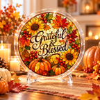 Tanksgiving Acrylic Jigsaw Puzzle Suncatcher - Grateful & Blessed