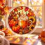 Tanksgiving Acrylic Jigsaw Puzzle Suncatcher - Pumpkin Spice Season