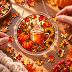 Tanksgiving Acrylic Jigsaw Puzzle Suncatcher - Pumpkin Spice Season