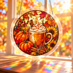 Tanksgiving Acrylic Jigsaw Puzzle Suncatcher - Pumpkin Spice Season