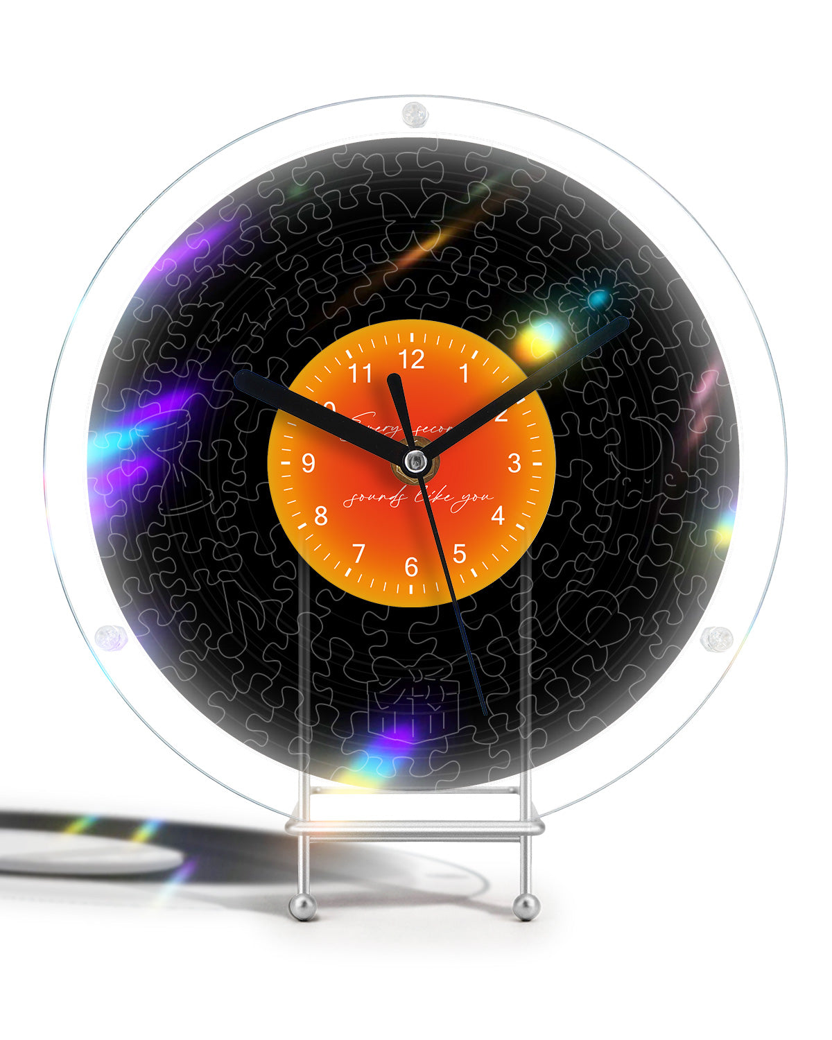 DIY Acrylic Puzzle Clock Kit - Classic Black
