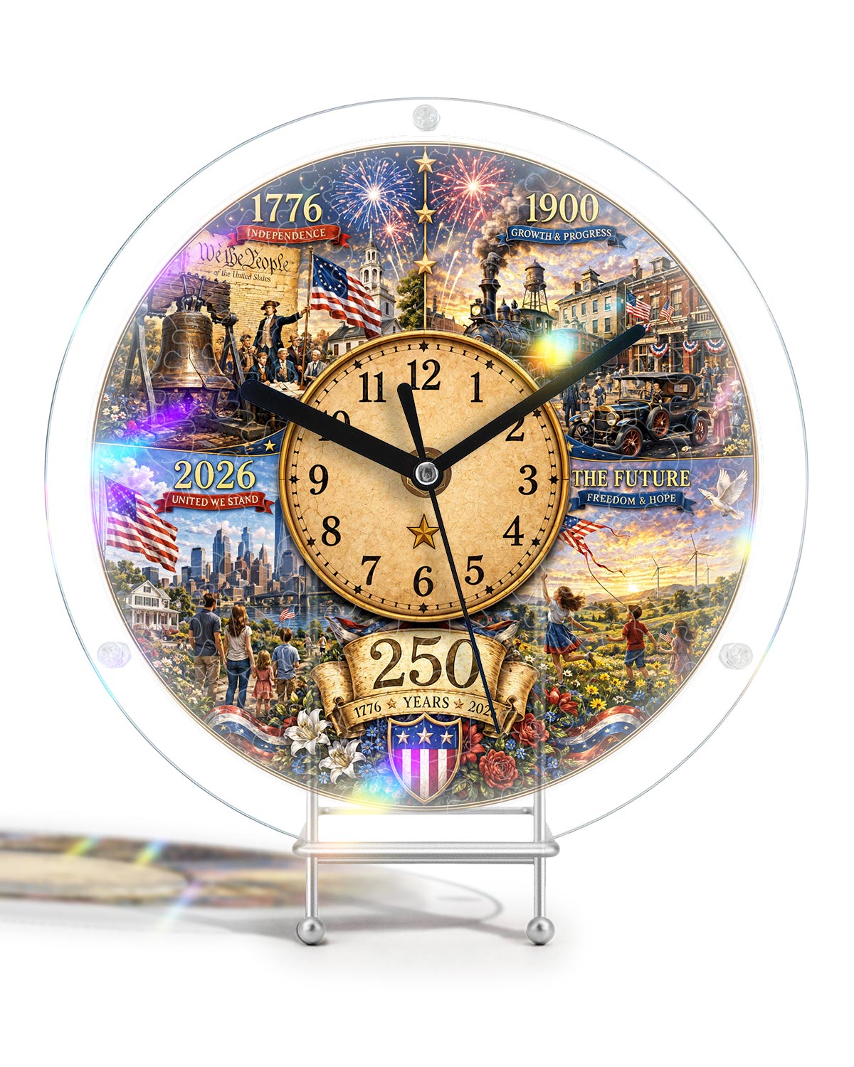 DIY Acrylic Puzzle Clock Kit - History Timeline Evolution