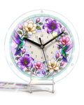 DIY Acrylic Puzzle Clock Kit - Spring Hummingbirds Bloom