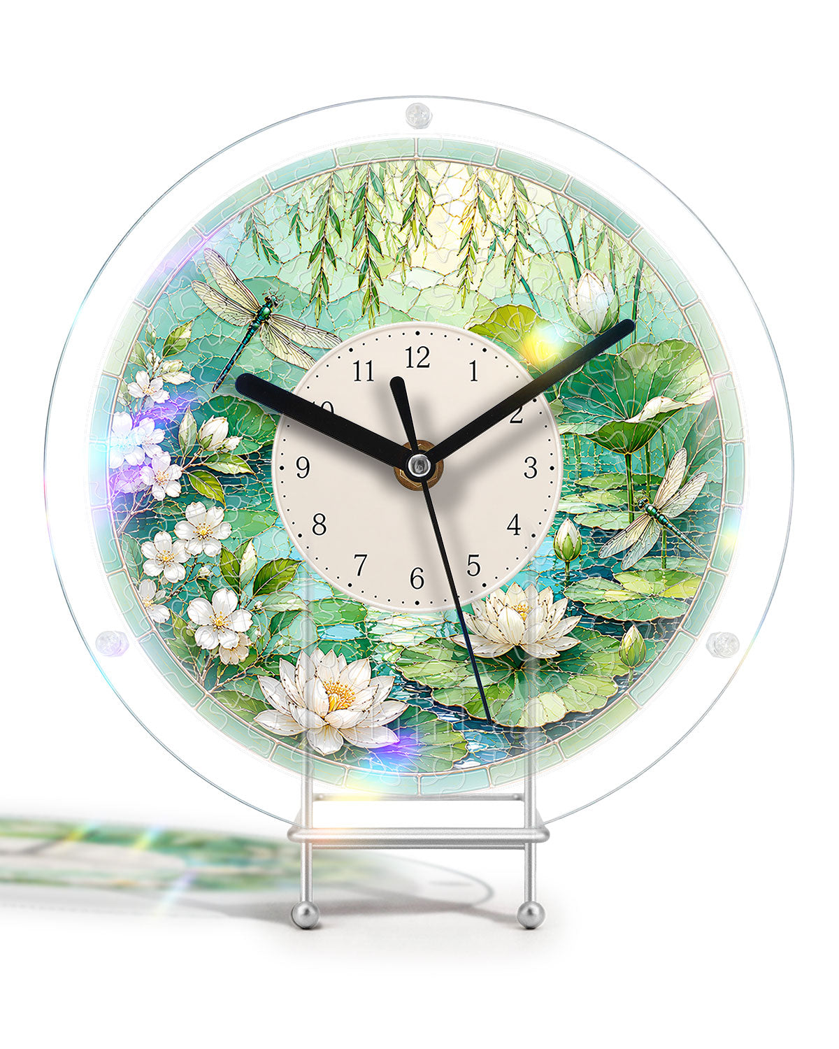 DIY Acrylic Puzzle Clock Kit - Summer Lotus Pond