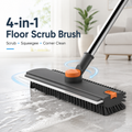 4-in-1 Floor Scrub Brush with Squeegee