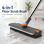 4-in-1 Floor Scrub Brush with Squeegee