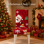 Christmas Stretch Dining Chair Cover – Festive Holiday Slipcover