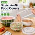 Stretch-to-Fit Food Covers – 100PCS