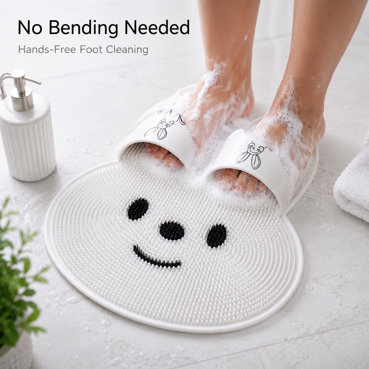 Rabbit-Shaped Foot Scrubber &amp; Massage Mat