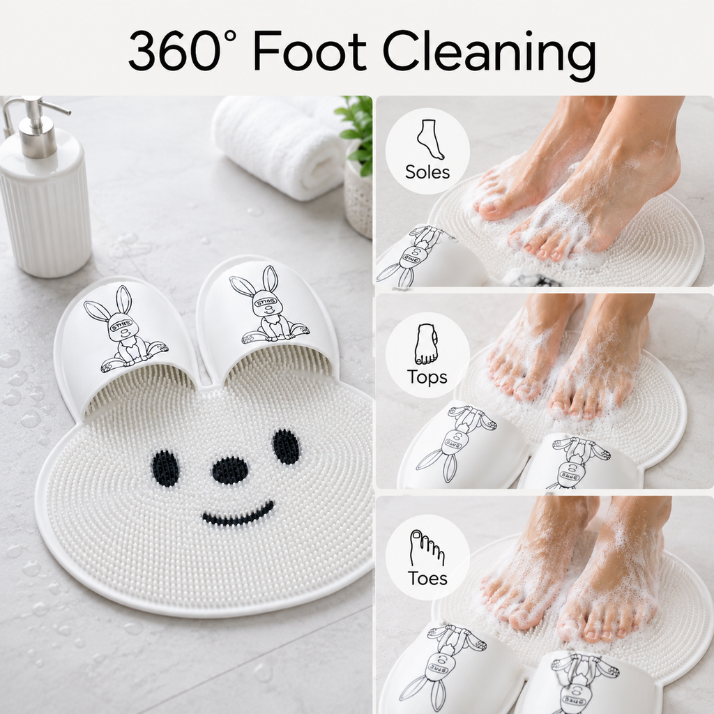 Rabbit-Shaped Foot Scrubber &amp; Massage Mat