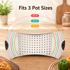 Stainless Steel Spaetzle Maker with Scraper – Adjustable Pot Noodle &amp; Dumpling Maker