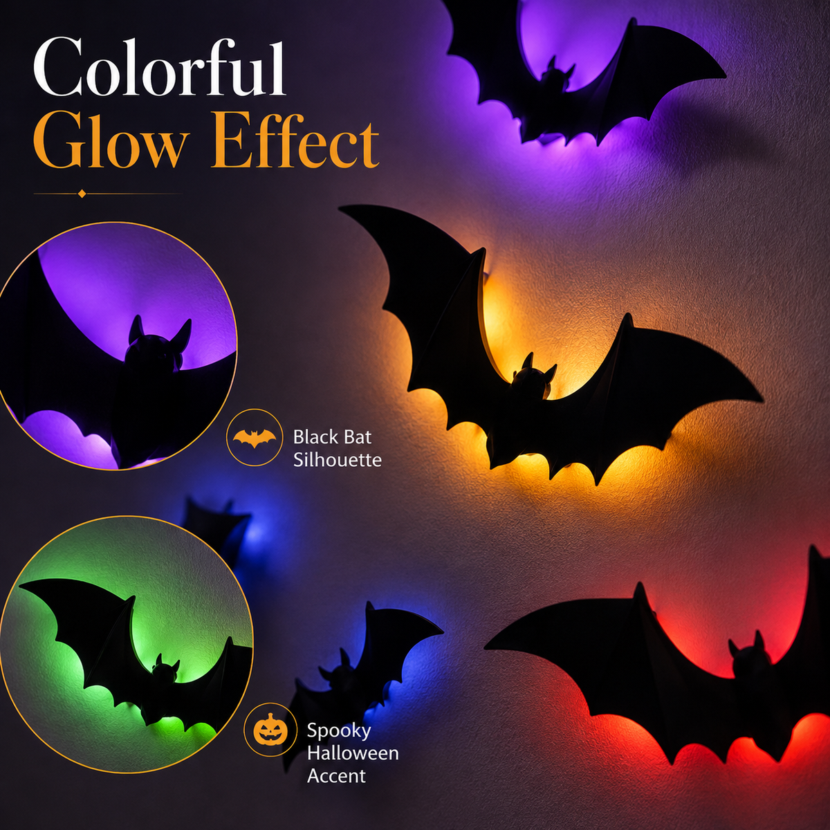 2026 New LED Halloween Bats Decorations
