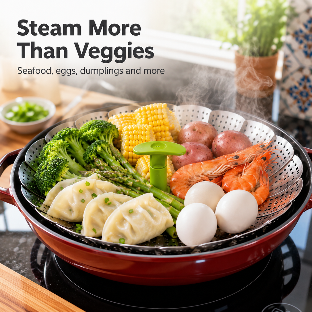 Expandable Stainless Steel Steamer Basket
