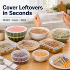 Stretch-to-Fit Food Covers – 100PCS