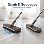 4-in-1 Floor Scrub Brush with Squeegee