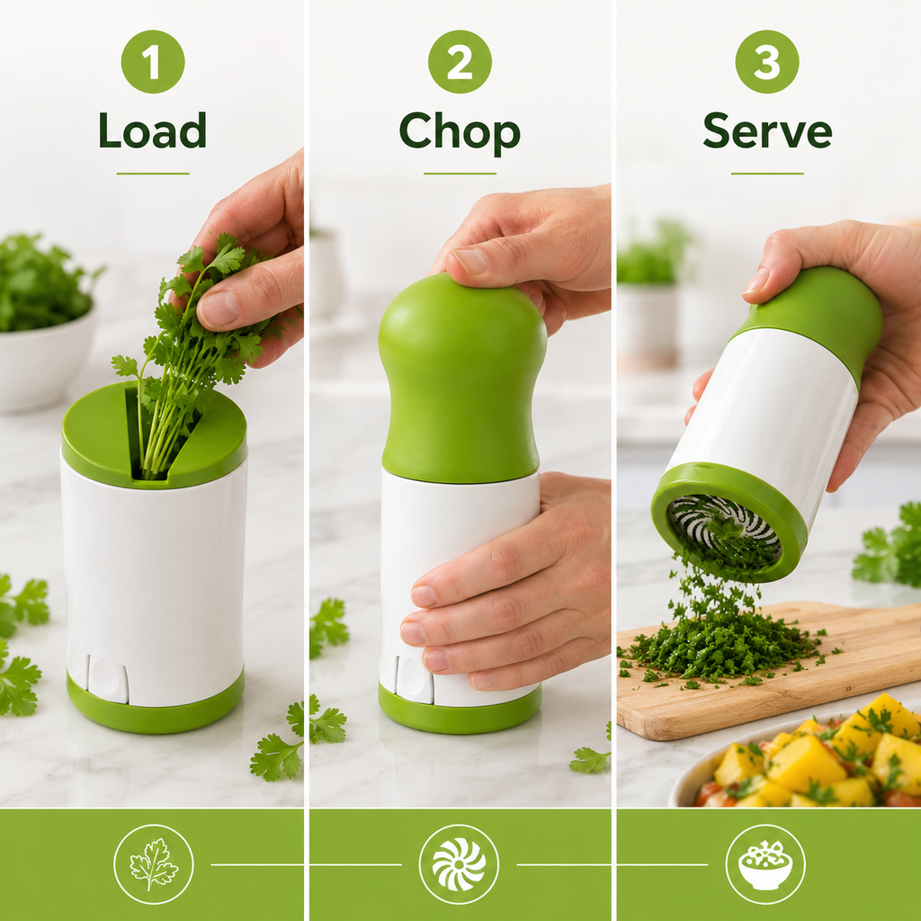 Manual Herb Chopper – Fresh Herbs in Seconds